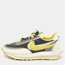 Nike x Sacai Multicolor Leather and Suede LD Waffle Undercover Black Bright Citron Sneakers Size 38.5