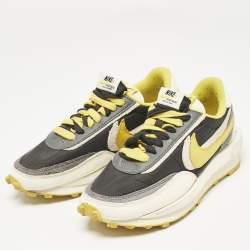 Nike x Sacai Multicolor Leather and Suede LD Waffle Undercover Black Bright Citron Sneakers Size 38.5
