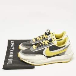 Nike x Sacai Multicolor Leather and Suede LD Waffle Undercover Black Bright Citron Sneakers Size 38.5