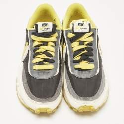 Nike x Sacai Multicolor Leather and Suede LD Waffle Undercover Black Bright Citron Sneakers Size 38.5
