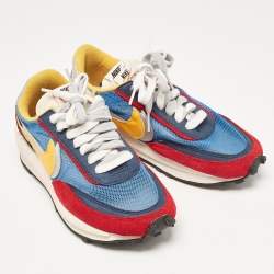 Nike x Sacai Multicolor Leather and Suede  LD Waffle Varsity Blue Sneakers Size 38