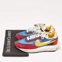 Nike x Sacai Multicolor Leather and Suede  LD Waffle Varsity Blue Sneakers Size 38