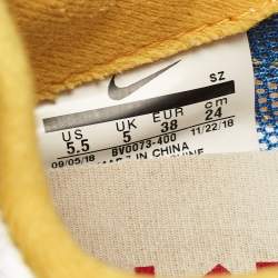 Nike x Sacai Multicolor Leather and Suede  LD Waffle Varsity Blue Sneakers Size 38