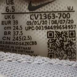 Pre Owned Nike x Sacai Multicolor Suede and Mesh Vaporwaffle Tour Yellow Stadium Green Sneakers Size 39