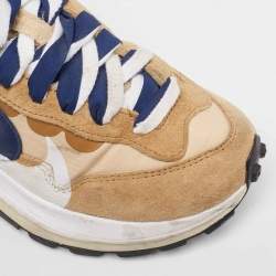 Nike x Sacai Multicolor Leather and Fabric Vaporwaffle Sesame Blue Void Sneakers Size 38