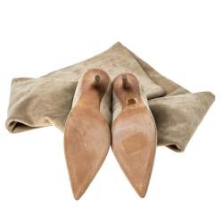 Yeezy Beige Suede Season 5 Over The Knee Pointed Toe Boots Size 38.5
