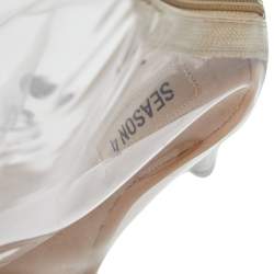 Nike X Yeezy Beige PVC and Leather Over The Knee Tubular Boots Size 36