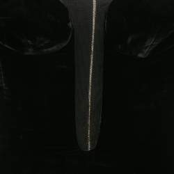 Pre Owned Nina Ricci Velvet Tulle Trim Velvet Mini Dress XXS