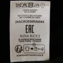 Pre Owned Nina Ricci Velvet Tulle Trim Velvet Mini Dress XXS