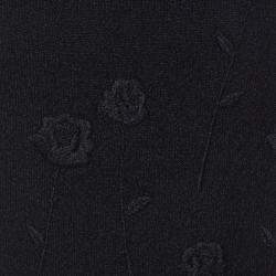 Pre Owned Nina Ricci Black Floral Embroidered Knit Sleeveless Top S 