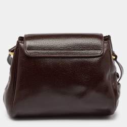 Nina Ricci Brown Leather Flap Shoulder Bag