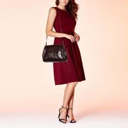 Nina Ricci Brown Leather Flap Shoulder Bag