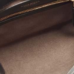 Nina Ricci Black Leather and Suede Marché Chain Shoulder Bag