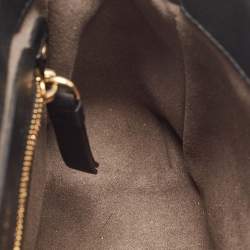 Nina Ricci Black Leather and Suede Marché Chain Shoulder Bag