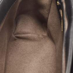 Nina Ricci Black Leather and Suede Marché Chain Shoulder Bag