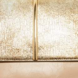 Nina Ricci Gold/Beige Leather and Suede Arc Shoulder Bag