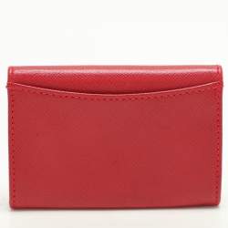 Nina Ricci Red Leather Card Case Wallet