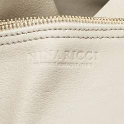 Nina Ricci Beige/Cream Leather and Lizard Ondine Cabas Tote
