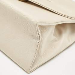 Nina Ricci Beige Fabric Bow Flap Chain Shoulder Bag
