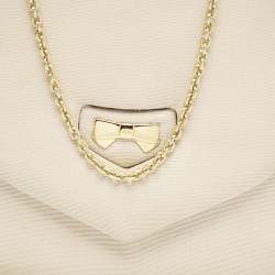 Nina Ricci Beige Fabric Bow Flap Chain Shoulder Bag