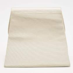 Nina Ricci Beige Fabric Bow Flap Chain Shoulder Bag