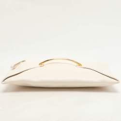 Nina Ricci Cream Leather Clutch