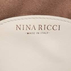 Nina Ricci Cream Leather Clutch