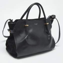 Pre Owned Nina Ricci Black Leather and Suede Medium Marche Tote