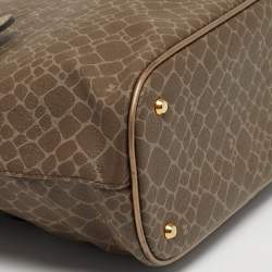 مملوكة مسبقًا حقيبة يد نينا ريتشي جلد مطبوع بني/برونزي