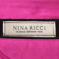 Pre Owned Nina Ricci Pink Satin Baguette Frame Bag