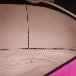 Pre Owned Nina Ricci Pink Satin Baguette Frame Bag