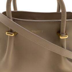 Nina Ricci Beige Leather and Suede Small Marche Tote