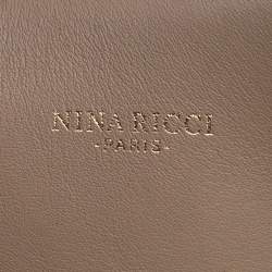 Nina Ricci Beige Leather and Suede Small Marche Tote