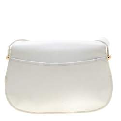 Pre Owned حقيبة كتف نينا ريتشي قلاب جلد بيضاء