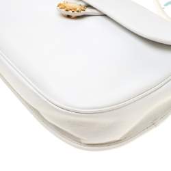 Pre Owned حقيبة كتف نينا ريتشي قلاب جلد بيضاء