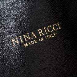 Pre Owned Nina Ricci Black Leather Large Kuti Hobo with Purse