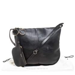 Pre Owned Nina Ricci Black Leather Large Kuti Hobo with Purse