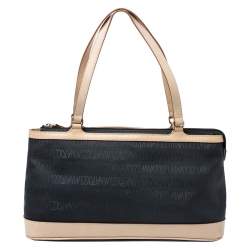 Nina Ricci Black Vinyl Monogram Tote