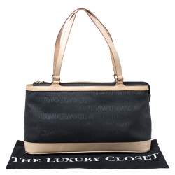 Nina Ricci Black Vinyl Monogram Tote