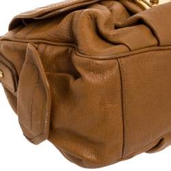 Nina Ricci Brown Leather Front Pocket Flap Shoulder Bag