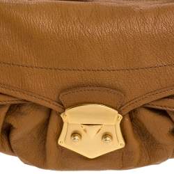Nina Ricci Brown Leather Front Pocket Flap Shoulder Bag