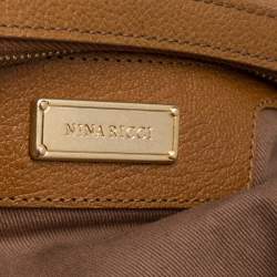 Nina Ricci Brown Leather Front Pocket Flap Shoulder Bag