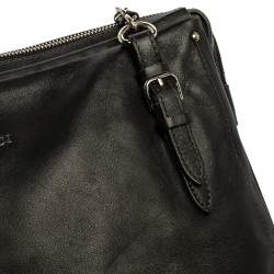 Pre Owned Nina Ricci Black Leather Chain Tote