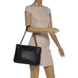 Pre Owned Nina Ricci Black Leather Chain Tote