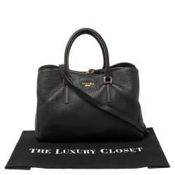 Pre Owned Nina Ricci Black Leather Zipped Tote