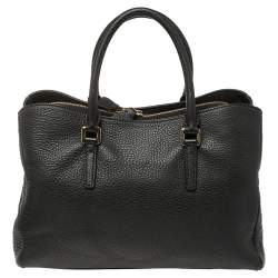 Pre Owned Nina Ricci Black Leather Zipped Tote