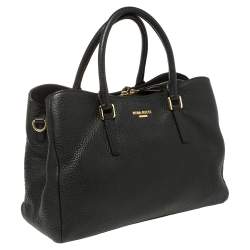 Pre Owned Nina Ricci Black Leather Zipped Tote