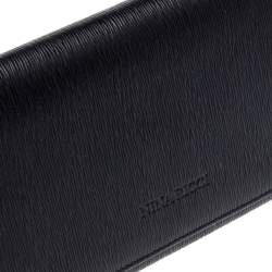 Pre Owned Nina Ricci Black Leather Flap Continental Wallet