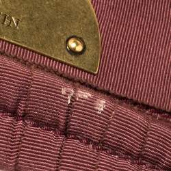 Pre Owned Nina Ricci Fuchsia Pleated Leather and Canvas Frame Chain Clutch