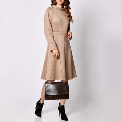 Nina Ricci Brown Leather Flap Chain Shoulder Bag